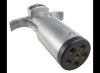 6-WAY ROUND TRAILER SIDE, 6 WAY 6-POLE PIN CONNECTOR, DIE CAST ZINC