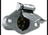 POLLAK METAL 5-WAY ROUND, CHROME, TRAILER CONNECTOR SOCKET - VEHICLE END
