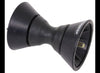 BOW ROLLER ASSEMBLY W/BELLS FOR 4" WIDE BRACKET - 1/2" SHAFT, BLACK