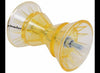 BOW ROLLER ASSEMBLY W/BELLS FOR 4" WIDE BRACKET - 1/2" SHAFT, PVC, AMBER