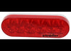LED TAIL LIGHT, STOP, TURN, TAIL, RED LENS, 6-1/2"X2-1/4" OVAL, 6 DIODE, 3 PIN PL-3