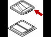 VENT COVER FOR VENTLINE VENTADOME TRAILER ROOF VENT - WHITE, WEDGE SHAPE, POLYPROPYLENE