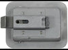 JUNIOR LOCKING STEEL FLUSH DOOR LATCH, LOCKING 2-3/4"X3-3/4" HOLE SIZE, W/ KEYS