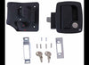 BAUER PRODUCTS TRAVEL TRAILER ENTERANCE LOCK DOOR HANDLE PULL - MATTE BLACK - WITH KEYS
