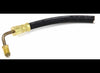 HYDRAULIC BRAKE LINE / RUBBER FLEX HOSE 1/8" ID X 3/8" OD , 3/16"-24 M/F FITTING, 90* M, 21" LONG