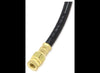 HYDRAULIC BRAKE LINE / RUBBER FLEX HOSE 1/8" ID X 3/8" OD , 3/16"-24 M/F FITTING, 90* M, 21" LONG