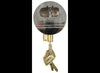 TRIMAX PUCK LOCK FOR TRAILER DOOR HASPS, 3/8" SHACKLE, CHROME STEEL, 2 PACK, KEYED ALIKE