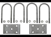 U-BOLT KIT FOR 8K , 3-1/2" ROUND AXLE , WITH U-BOLTS, TIE PLATES AND NUTS, FOR 1 AXLE, 8" LONG