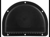 HALF MOON AIR VENT, BLACK, FOR EXTERIOR ENCLOSED, 8"L X 6"W X 1-1/4"H