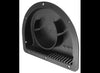 HALF MOON AIR VENT, BLACK, FOR EXTERIOR ENCLOSED, 8"L X 6"W X 1-1/4"H