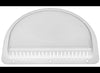 HALF MOON AIR VENT, WHITE, FOR EXTERIOR ENCLOSED, 8"L X 6"W X 1-1/4"H