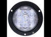 4-1/4" ROUND LED CLEAR / WHITE TRAILER LIGHT, FLANGE SURFACE MOUNT 5-1/2", 7 DIODE, CLEAR LENS