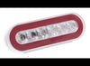 6-7/16" X 2-5/16" OVAL LED TRAILER TAIL LIGHT, STOP, TURN, 22 DIODE, RED/CLEAR LENS