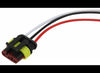 3 WIRE TAIL LIGHT PLUG, SUPER SEAL AMP PLUG, 10" LONG, WEATHERTIGHT PLUG, PIGTAIL