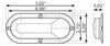LED TAIL LIGHT, STOP, TURN, TAILLIGHT , 22 DIODE, RED / CLEAR LENS, 7-1/2"X3-1/4" OVAL - FLANGE