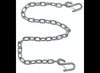 48" LONG DOUBLE SAFETY CHAIN WITH 1/4" LINKS, 7/16" S-HOOK WITH LATCH, 5,000lbs CAPACITY
