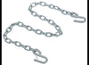 48" LONG DOUBLE SAFETY CHAIN WITH 1/4" LINKS, 7/16" S-HOOK WITH LATCH, 5,000lbs CAPACITY