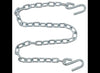48" LONG DOUBLE SAFETY CHAIN WITH 1/4" LINKS, 7/16" S-HOOK, 5,000lbs CAPACITY