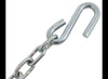 48" LONG DOUBLE SAFETY CHAIN WITH 3/16" LINKS, 3/8" S-HOOK, 3,000lbs CAPACITY