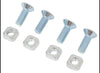 WINCH MOUNTING HARDWARE, 10MM X 30MM, GRADE 8, SET OF 4 BOLTS, SQUARE NUTS FOR COUNTERSUNK MOUNT