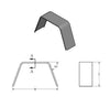 JEEP STYLE STEEL SINGLE AXLE FENDER, SMOOTH - 9"X32"X19"
