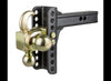 CURT C-CHANNEL ADJUSTABLE 2 BALL MOUNT 2" AND 2-5/16" BALL, W/ HOOK AND STEP, 14K CAPACITY, 2" HITCH