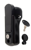 CAM BAR / SLAM HASP LATCH, LOCKING, MATTE BLACK WITH AE SERIES KEY- LEGEND STYLE