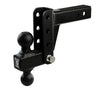 BULLETPROOF HITCHES 2-BALL MOUNT FOR 2" HITCH, 2" & 2-5/16" BALL, 4" DROP, 2" RISE, BLACK, - 10K