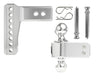 BULLETPROOF HITCHES 2-BALL MOUNT FOR 2.5" HITCH, 2" & 2-5/16" BALL SS, 4" DROP 4" RISE, ALUMINUM 14K