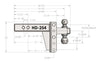 BULLETPROOF HITCHES 2-BALL MOUNT FOR 2-1/2" HITCH, 4" DROP, 4" RISE - 22K