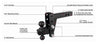 BULLETPROOF HITCHES 2-BALL MOUNT FOR 2" HITCH, 4" DROP, 4" RISE - 22K