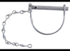 COUPLER SNAPPER SAFETY PIN W/ CHAIN, 5/16" PIN DIAMETER, 2-1/2" LONG, ZINC - ROUND
