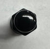 1/2"-20 60* BLACK LUG WHEEL NUT CLOSED END, ACORN WHEEL NUT 1.70" TALL