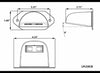 LED LICENSE PLATE LIGHT, SUBMERSIBLE, 1 DIODE, CHROME HOUSING, CLEAR LENS, 2 WIRE, 4-1/8"L X 2-3/4"W
