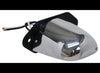 LED LICENSE PLATE LIGHT, SUBMERSIBLE, 1 DIODE, CHROME HOUSING, CLEAR LENS, 2 WIRE, 4-1/8"L X 2-3/4"W