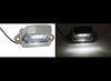 LED LICENSE PLATE LIGHT, SUBMERSIBLE, 3 DIODE, GRAY HOUSING, CLEAR LENS, 2 WIRE, 4"L X 1-15/16"W
