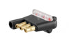 CURT 4-WAY / 4-PIN FLAT SOCKET CIRCUIT TESTER, LED FOR VEHICLE END, RETAIL PACKAGED