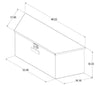 ALUMINUM ATP FRONT LATCH A-FRAME TOOL BOX ASSEMBLY - MOUNTS ON TONGUE, 17"X18.33"X49.22"