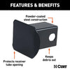 CURT 2" BLACK STEEL HITCH TUBE COVER, 2" X 2" - RETAIL PACKAGED