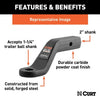 CURT FORGED BALL MOUNT FOR 2" HITCH, 2" DROP, 1" RISE, 8-1/2" LONG, 1-1/4" SHANK, 17K CAPACITY