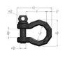 BULLETPROOF C-CHANNEL SHACKLES FOR SAFETY CHAINS (PAIR) - 8,000lbs WLL