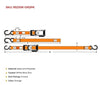 2" AUTO RE-TRACTABLE RATCHET STRAP WITH S HOOKS, ORANGE 10' LENGTH, 1100lbs WLL