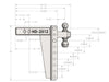 BULLETPROOF HITCHES 2-BALL MOUNT FOR 2-1/2" HITCH, 12" DROP, 12" RISE - 22K