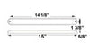 OPTRONICS LED TAIL LIGHT - STOP, TAIL, TURN, SUBMERSIBLE, 11 DIODES, CLEAR LENS, 15"L X 1-3/8"W