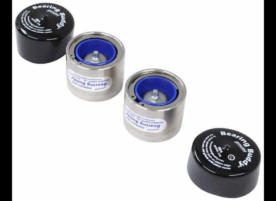 BEARING BUDDY BEARING PROTECTOR, 2.328" HUB BORE, TRAILER BUDDY, STAINLESS STEEL - PAIR