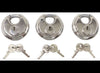 TRIMAX COMBINATION PADLOCK 3/8" SHIELDED SHACKLE - 3 PACK