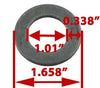 ROUND SPINDLE WASHER 1" ID , FLAT