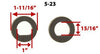 SPINDLE WASHER, 1" ID D-TYPE, 4 BOLT THRU 6 BOLT HUB
