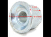 5/8"-18 HEX WHEEL LUG NUT, FLANGED, ZINC PLATED GR8