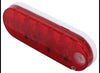 6-1/2" X 2-1/4" OVAL LED TRAILER TAIL LIGHT, STOP, TURN, TAIL, REVERSE, 7 DIODE, RED/CLEAR LENS